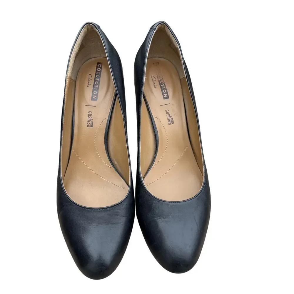 Collection by Clarks Women's 9.5 US 41 EU Pump Heels Black Soft Cushion